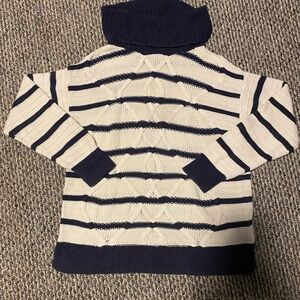 Vintage Ralph Lauren Chaps Women’s Medium Cable Knit Mock Neck Sweater Design